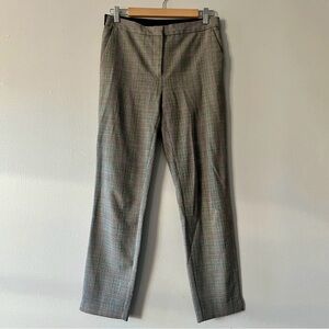 Zara Plaid Crop Elastic-Back Dress Pants • Size M • Brown/Tan/Cream